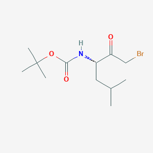 molecular formula C12H22BrNO3 B8561081 Tert-butyl N-[(3S)-1-bromo-5-methyl-2-oxohexan-3-YL]carbamate 