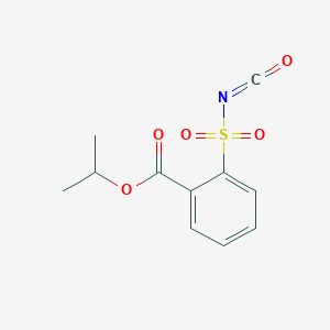 molecular formula C11H11NO5S B8561192 Propan-2-yl 2-[(oxomethylidene)sulfamoyl]benzoate CAS No. 74222-96-1