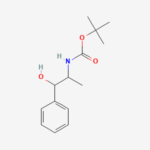 molecular formula C14H21NO3 B8561200 tert-Butyl 2-hydroxy-1-methyl-2-phenylethylcarbamate 