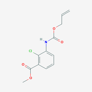 molecular formula C12H12ClNO4 B8561263 methyl 2-chloro-3-(prop-2-enoxycarbonylamino)benzoate 