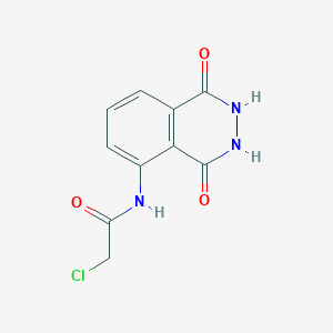 molecular formula C10H8ClN3O3 B8561266 2-Chloro-N-(1,4-dioxo-1,2,3,4-tetrahydrophthalazine-5-yl)acetamide 