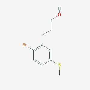 molecular formula C10H13BrOS B8561269 3-[2-Bromo-5-(methylsulfanyl)phenyl]propan-1-ol CAS No. 56119-86-9