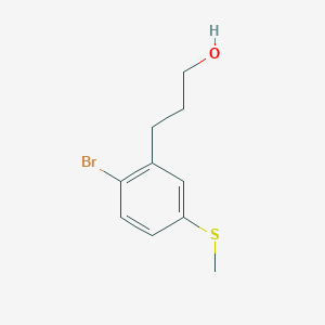 3-[2-Bromo-5-(methylsulfanyl)phenyl]propan-1-ol