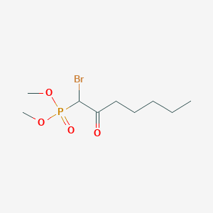 molecular formula C9H18BrO4P B8561307 Dimethyl (1-bromo-2-oxoheptyl)phosphonate CAS No. 61408-84-2