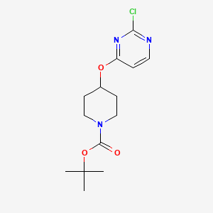 molecular formula C14H20ClN3O3 B8561572 tert-Butyl 4-((2-chloropyrimidin-4-yl)oxy)piperidine-1-carboxylate 