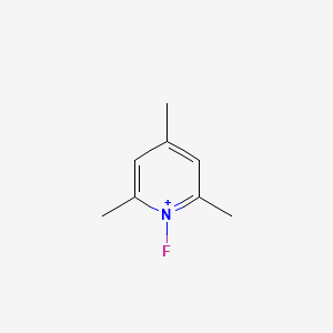 molecular formula C8H11FN+ B8561614 1-Fluoro-2,4,6-trimethylpyridinium 
