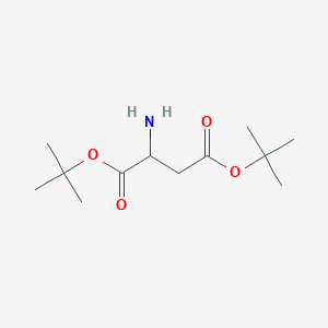 molecular formula C12H23NO4 B8561620 Ditert-butyl 2-aminobutanedioate 