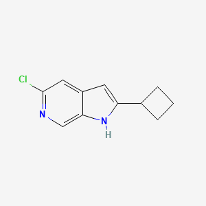 molecular formula C11H11ClN2 B8561640 5-chloro-2-cyclobutyl-1H-pyrrolo[2,3-c]pyridine 