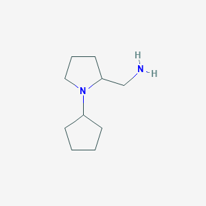 molecular formula C10H20N2 B8561659 1-Cyclopentyl-2-aminomethylpyrrolidine 