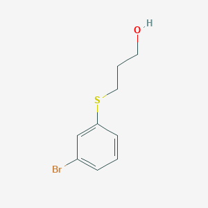 molecular formula C9H11BrOS B8561684 3-(3-Bromophenylsulfanyl)propane-1-ol 