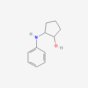 molecular formula C11H15NO B8561708 N-(2-hydroxycyclopentyl)aniline 