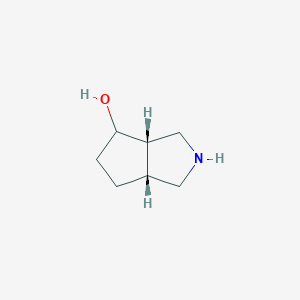 molecular formula C7H13NO B8561728 (3aS,6aR)-1,2,3,3a,4,5,6,6a-octahydrocyclopenta[c]pyrrol-4-ol 