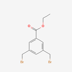 molecular formula C11H12Br2O2 B8561734 3,5-Bis(bromomethyl)benzene-1-carboxylic acid ethyl ester 