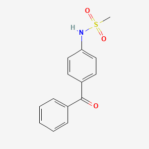 molecular formula C14H13NO3S B8561748 N-[4-(phenylcarbonyl)phenyl]methanesulfonamide 