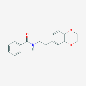 molecular formula C17H17NO3 B8561755 N-[2-(2,3-dihydro-1,4-benzodioxin-6-yl)ethyl]benzamide 