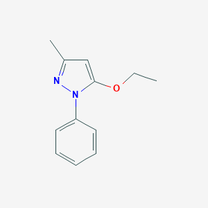 molecular formula C12H14N2O B085618 5-Ethoxy-3-methyl-1-phenylpyrazole CAS No. 1016-41-7
