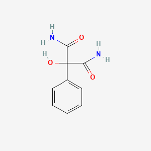 molecular formula C9H10N2O3 B8561820 Propanediamide, 2-hydroxy-2-phenyl- CAS No. 53696-75-6