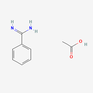 molecular formula C9H12N2O2 B8561943 Benzenecarboximidamide, monoacetate CAS No. 71492-07-4