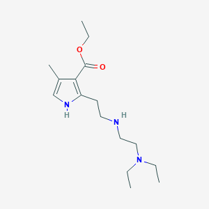 molecular formula C16H29N3O2 B8561951 ethyl 2-[2-[2-(diethylamino)ethylamino]ethyl]-4-methyl-1H-pyrrole-3-carboxylate 