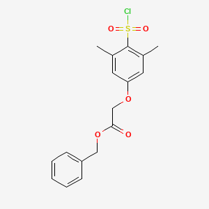 Benzyl 2-(4-(chlorosulfonyl)-3,5-dimethylphenoxy)acetate