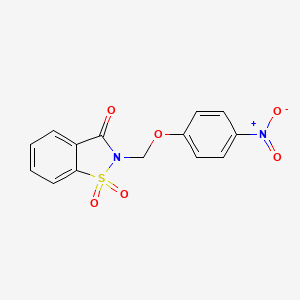 2-[(4-Nitrophenoxy)methyl]-1H-1lambda~6~,2-benzothiazole-1,1,3(2H)-trione