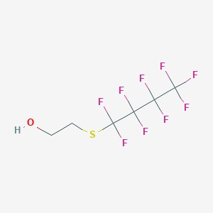 molecular formula C6H5F9OS B8562123 Ethanol, 2-[(nonafluorobutyl)thio]- CAS No. 113304-06-6