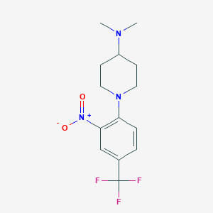 molecular formula C14H18F3N3O2 B8562133 N,N-dimethyl-1-(2-nitro-4-(trifluoromethyl)phenyl)piperidin-4-amine 