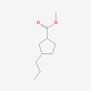 molecular formula C10H18O2 B8562201 Methyl 3-propylcyclopentane-1-carboxylate CAS No. 62517-59-3