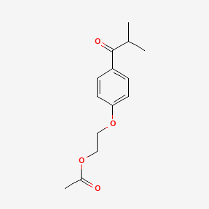 molecular formula C14H18O4 B8562283 2-[4-(2-Methylpropanoyl)phenoxy]ethyl acetate CAS No. 106797-52-8