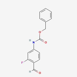 molecular formula C15H12FNO3 B8562390 Benzyl (3-fluoro-4-formylphenyl)carbamate CAS No. 777089-26-6