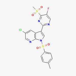 5-Chloro-3-(5-fluoro-4-methylsulfonyl-pyrimidin-2-yl)-1-(p-tolylsulfonyl)pyrrolo[2,3-b]pyridine