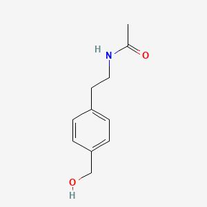 molecular formula C11H15NO2 B8562621 N-[4-(Hydroxymethyl)phenethyl]acetamide CAS No. 61629-91-2