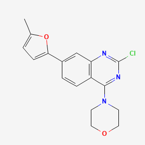 molecular formula C17H16ClN3O2 B8562771 2-Chloro-7-(5-methyl-furan-2-yl)-4-morpholin-4-yl-quinazoline 
