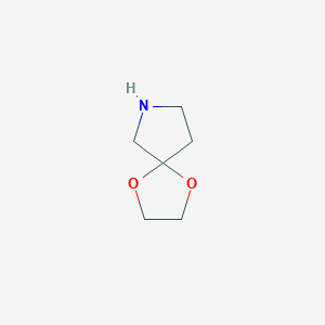 B085628 1,4-Dioxa-7-azaspiro[4.4]nonane CAS No. 176-33-0