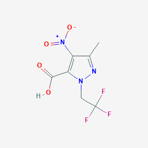 3-Methyl-4-nitro-1-(2,2,2-trifluoroethyl)-1H-pyrazole-5-carboxylic acid