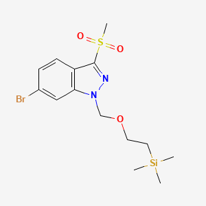 6-Bromo-3-(methylsulfonyl)-1-({[2-(trimethylsilyl)ethyl]oxy}methyl)-1H-indazole