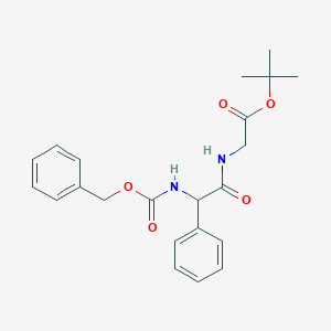molecular formula C22H26N2O5 B8562843 tert-Butyl N-((2R)-2-{[(benzyloxy)carbonyl]amino}-2-phenylethanoyl)glycinate 