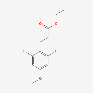 molecular formula C12H14F2O3 B8562867 Ethyl 3-(2,6-difluoro-4-methoxyphenyl)propanoate 