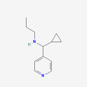 molecular formula C12H18N2 B8562872 n-(Cyclopropyl(pyridin-4-yl)methyl)propan-1-amine 