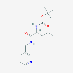 molecular formula C17H27N3O3 B8562982 tert-butyl N-[3-methyl-1-oxo-1-(pyridin-3-ylmethylamino)pentan-2-yl]carbamate 