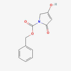 molecular formula C12H11NO4 B8562987 Benzyl 4-hydroxy-2-oxo-2,5-dihydro-1H-pyrrole-1-carboxylate 