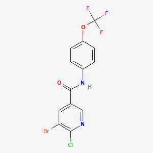5-bromo-6-chloro-N-(4-(trifluoromethoxy)phenyl)nicotinamide