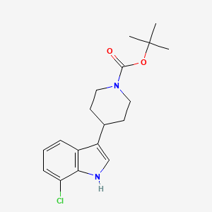 7-chloro-3-(1-tert-butoxycarbonylpiperidin-4-yl)-1H-indole
