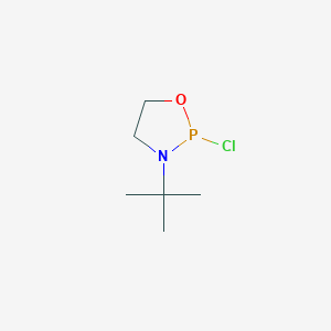 molecular formula C6H13ClNOP B8563059 3-Tert-butyl-2-chloro-1,3,2-oxazaphospholidine CAS No. 67105-49-1