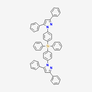 molecular formula C54H40N4Si B8563078 Bis[4-(3,5-diphenylpyrazol-1-yl)phenyl]diphenylsilane CAS No. 819078-36-9