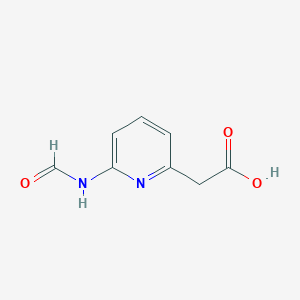 molecular formula C8H8N2O3 B8563082 2-(6-Formamidopyridin-2-yl)acetic acid 