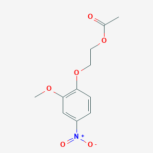 molecular formula C11H13NO6 B8563098 2-(2-Methoxy-4-nitrophenoxy)ethyl acetate 