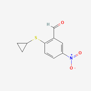 2-(Cyclopropylthio)-5-nitrobenzaldehyde