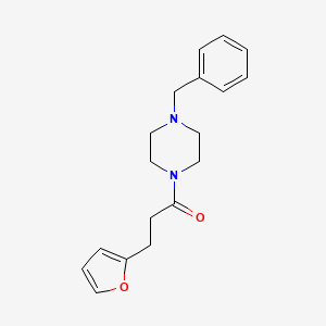 molecular formula C18H22N2O2 B8563107 1-(4-Benzylpiperazin-1-yl)-3-(furan-2-yl)propan-1-one 