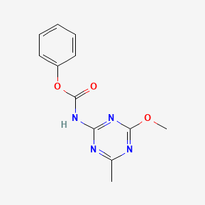 Carbamic acid, (4-methoxy-6-methyl-1,3,5-triazin-2-yl)-, phenyl ester